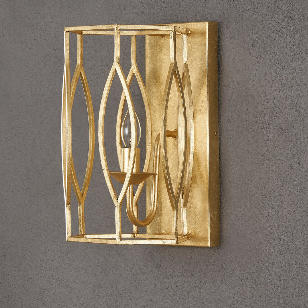 Square Gold Wall Sconce