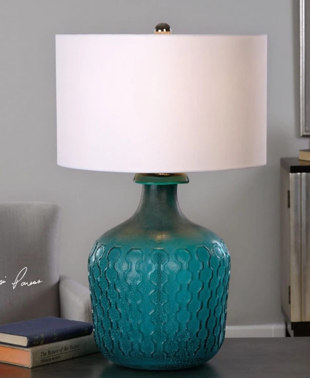 Laval Blue Glass Table Lamp