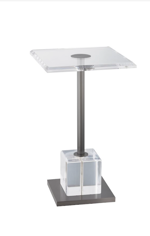 Gayna Brushed Silver End Table