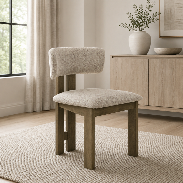 Capri Antique Oak Armless Chair
