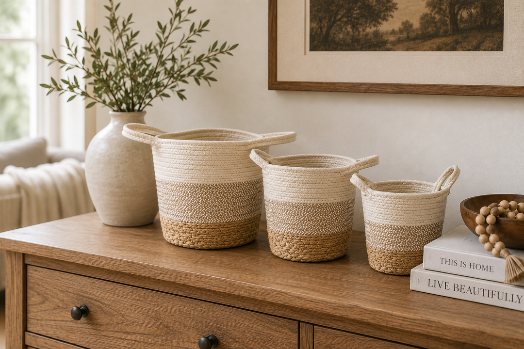 S.G+JUTE+CTN|PLANTER W/HNDL|NATL+WHT+MIX|S/3