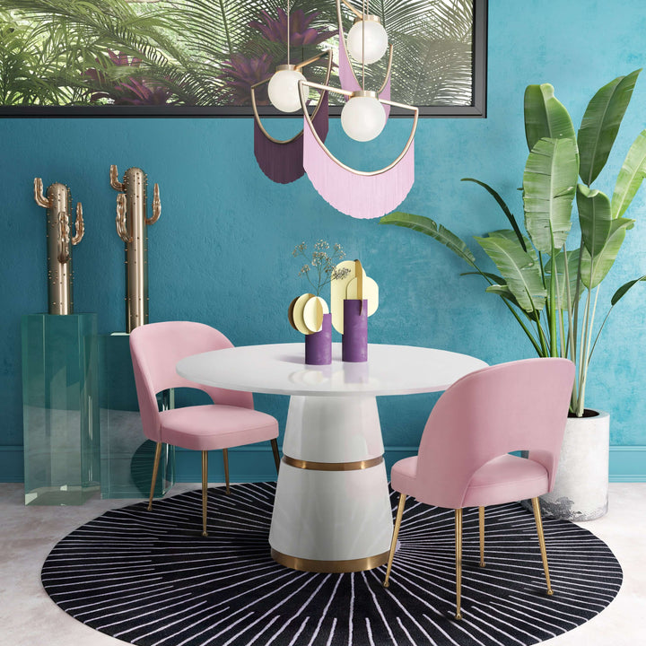 Swell Blush Velvet Chair