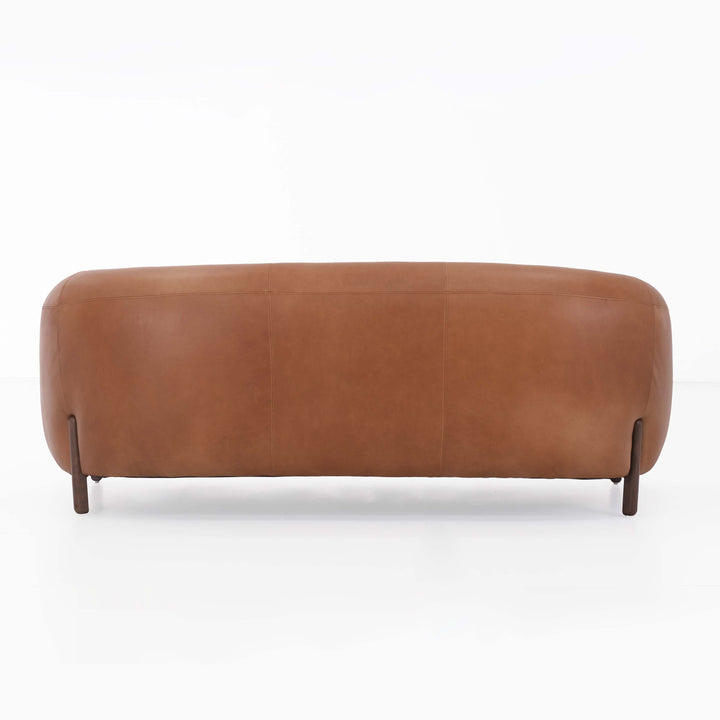 Grace Brown Leather  Loveseat (188Cm)