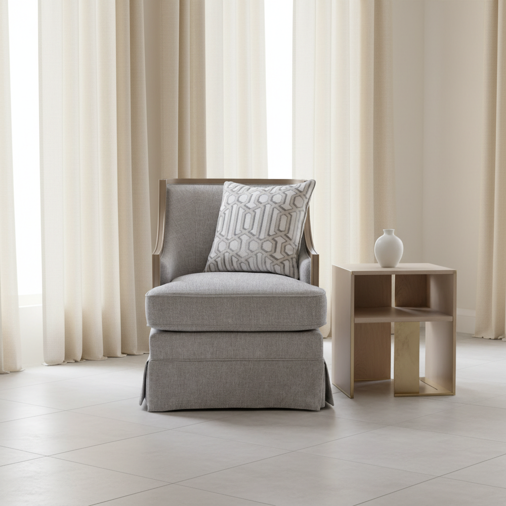 Harper Quartz Straight Chair Skirting