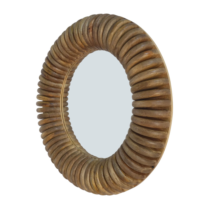 36" CHASTAIN CARVED WOOD WALL MIRROR