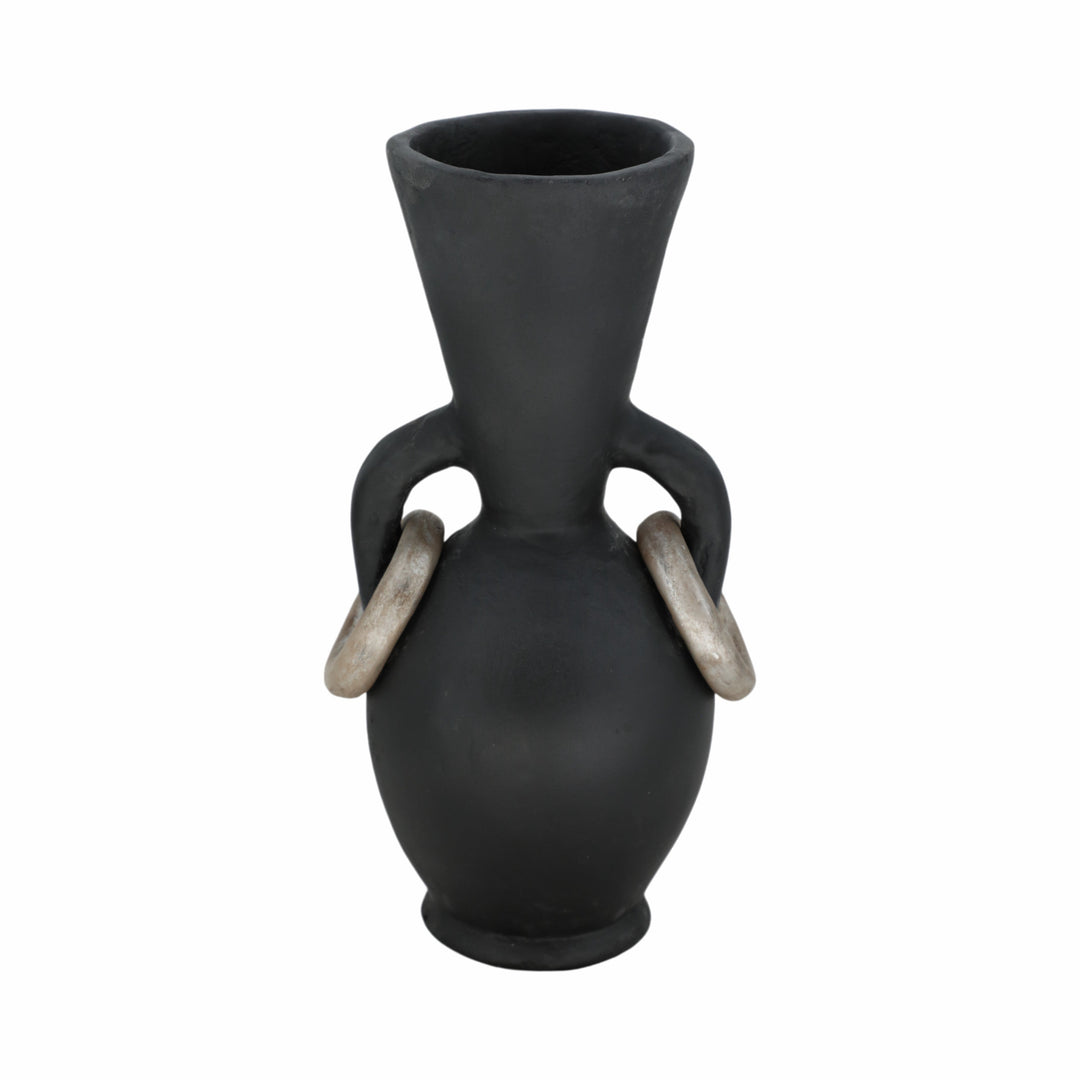 14" XIXA BLACK SMALL ECOMIX VASE