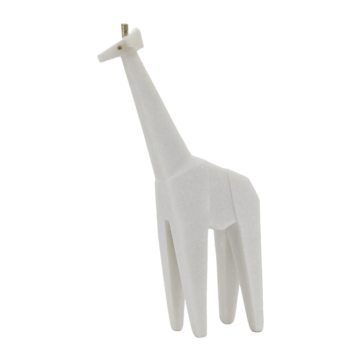 16" ANDORA GIRAFFE STATUARY, WHITE