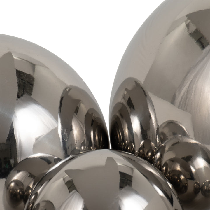 S/5 2/3/4/5/6" ADAGIO STEEL SPHERES DECO BALLS,