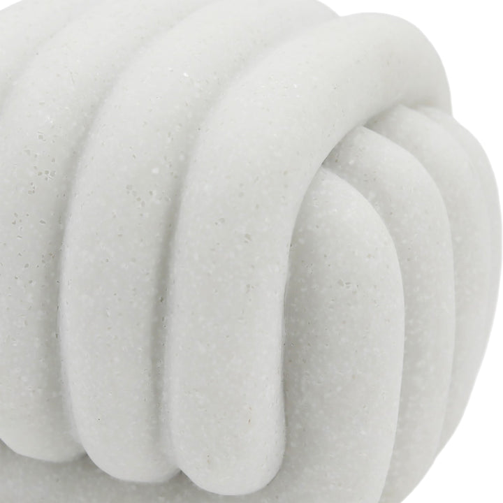 S/3 3/4/5" HUZZZAH DECOR KNOT OBJECT, WHITE