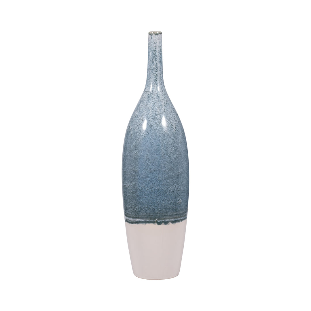 26" KASHION SMALL BLUE CERAMIC VASE