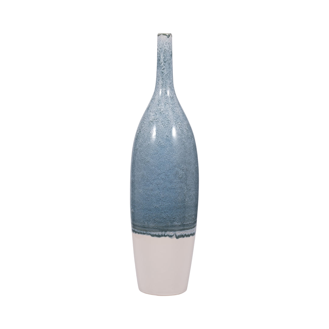 26" KASHION SMALL BLUE CERAMIC VASE