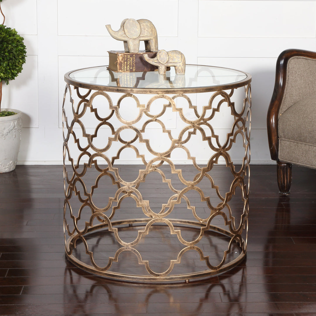 Quatrefoil End Table