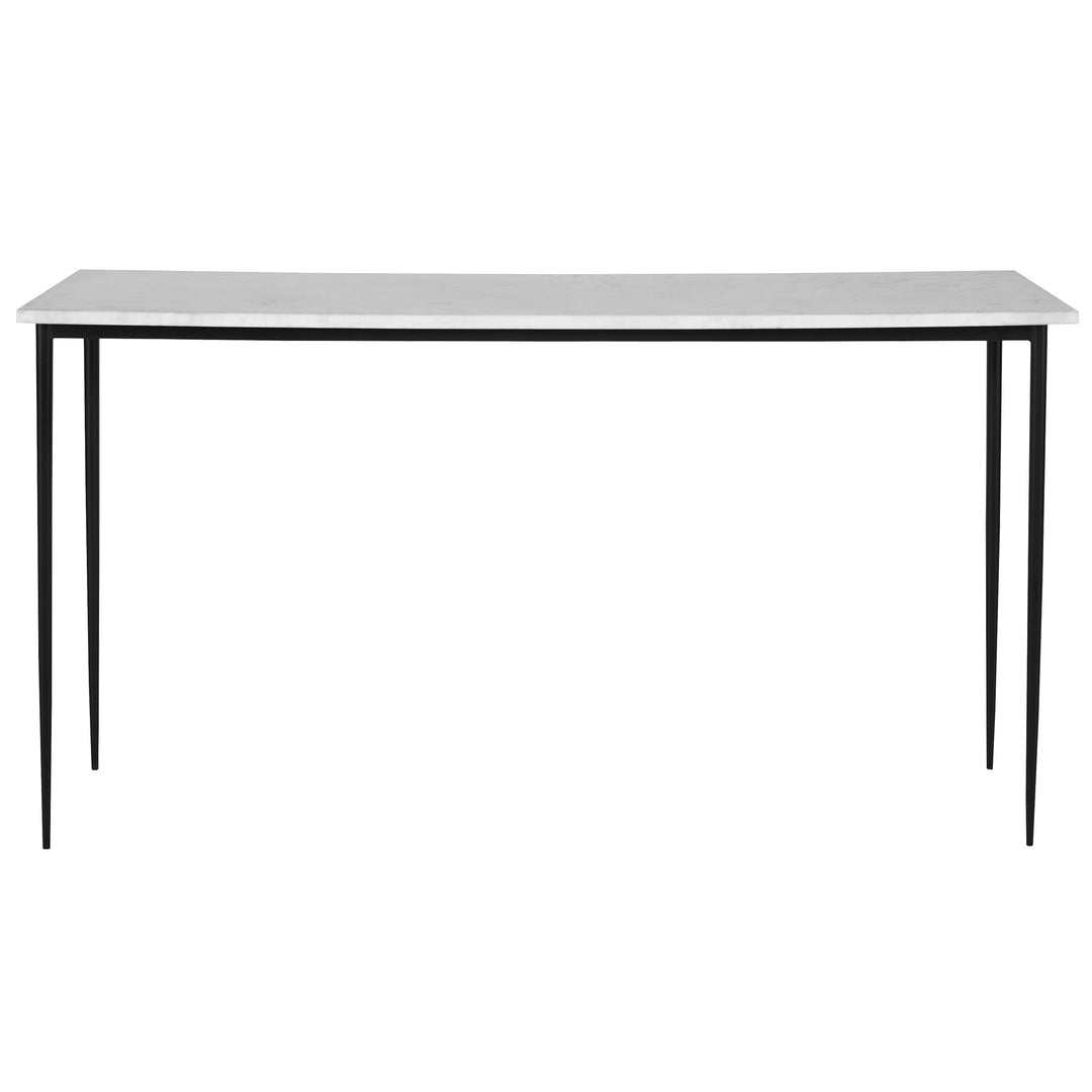 Uttermost Nightfall White Marble Console Table