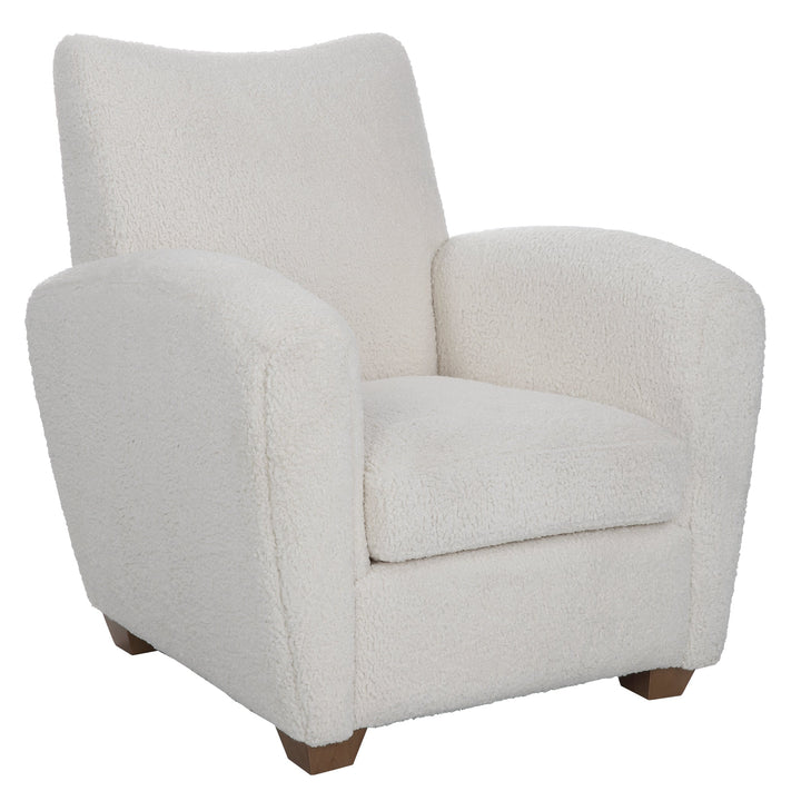 Uttermost Teddy White Shearling Accent Chair