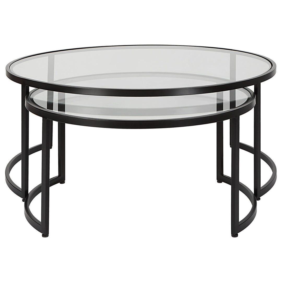 Uttermost Rhea Black Nesting Coffee Tables S/2