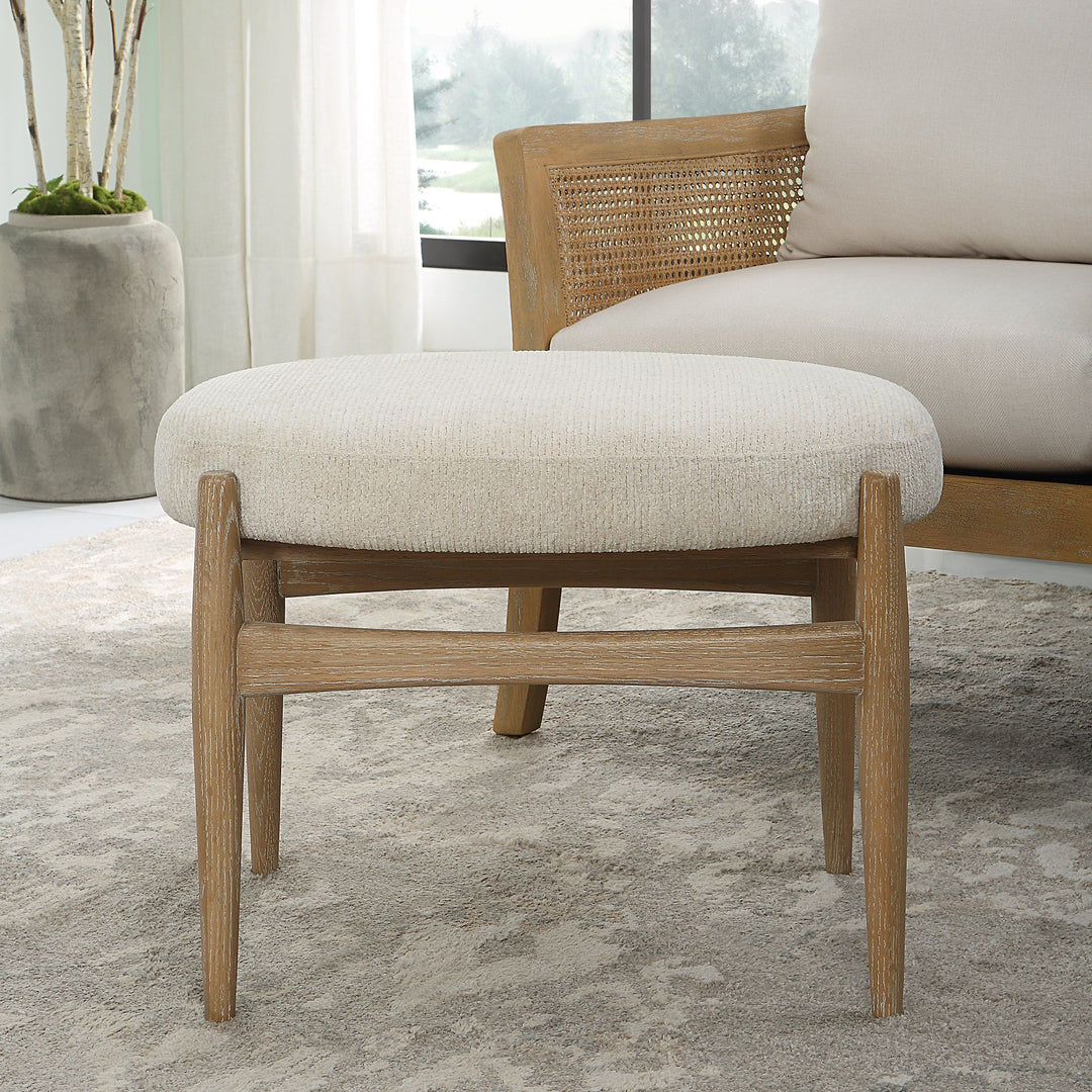 Uttermost Acrobat Off-White Small Bench