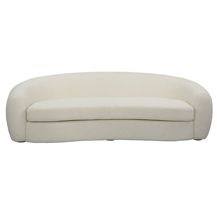 Uttermost Capra Art Deco White Sofa