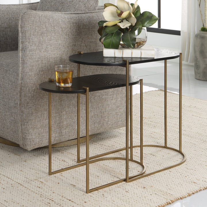 Uttermost Aztec Wood Nesting Tables, Set/2