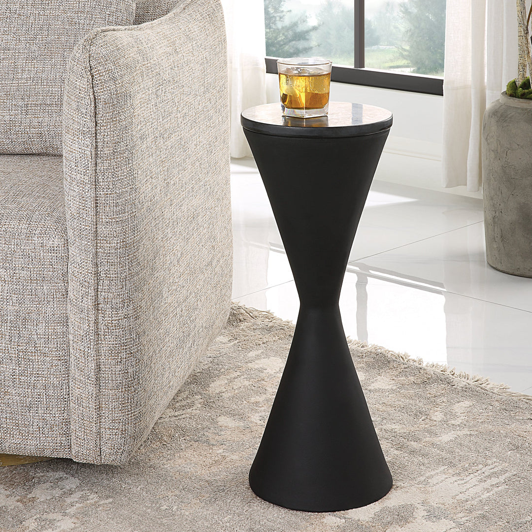 Uttermost Time's Up Hourglass Shaped Drink Table