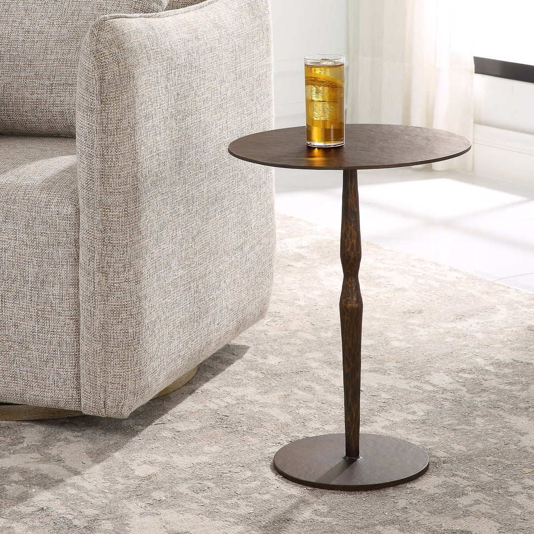 Industria Copper Bronze Accent Table