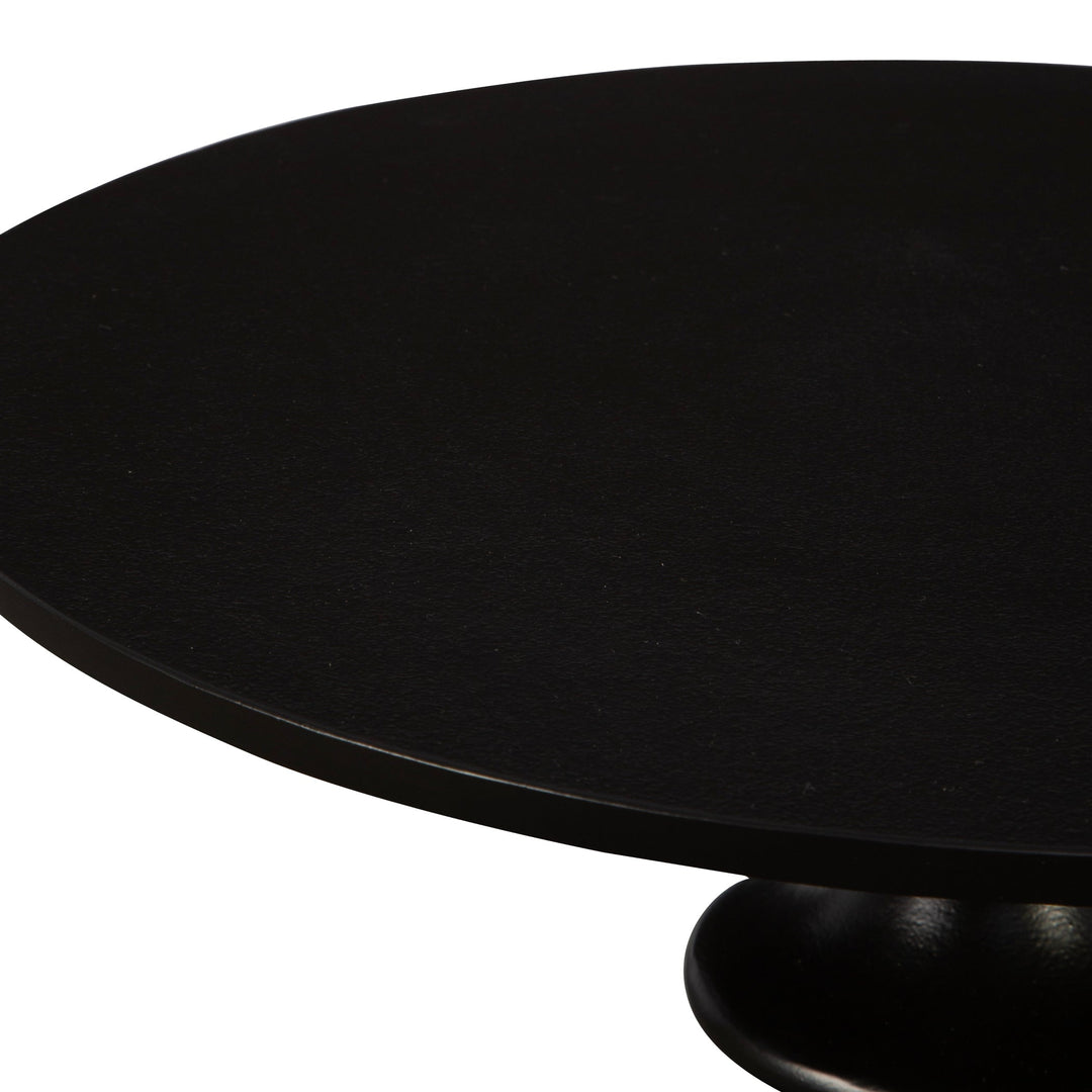 Flight Textured Black Accent Table