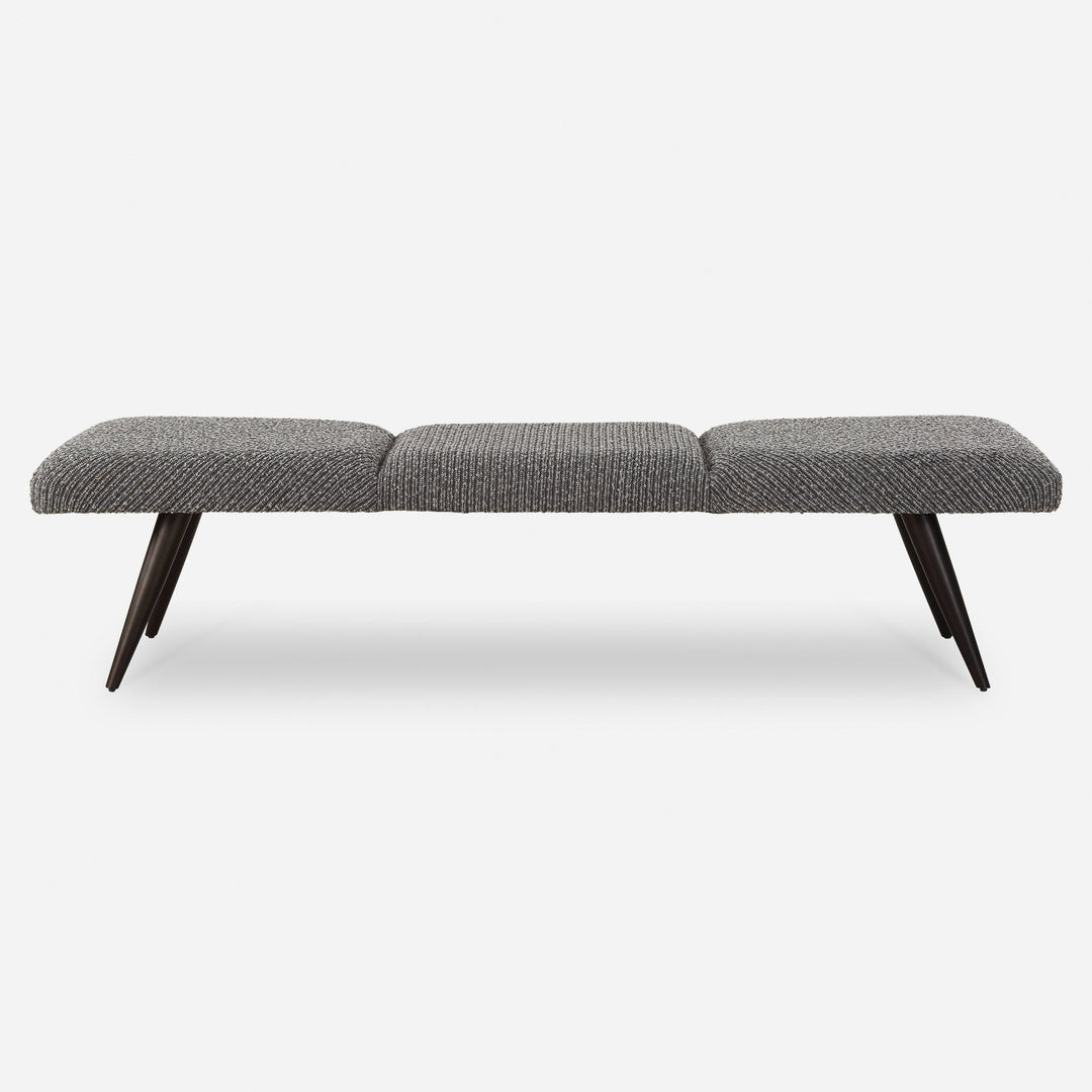 Bowtie Charcoal Fabric Bench