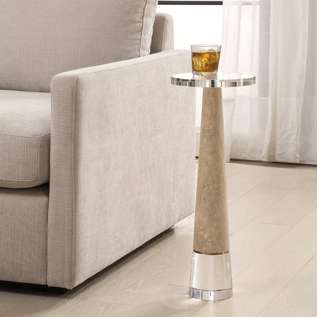 Uttermost Niari Travertine Drink Table
