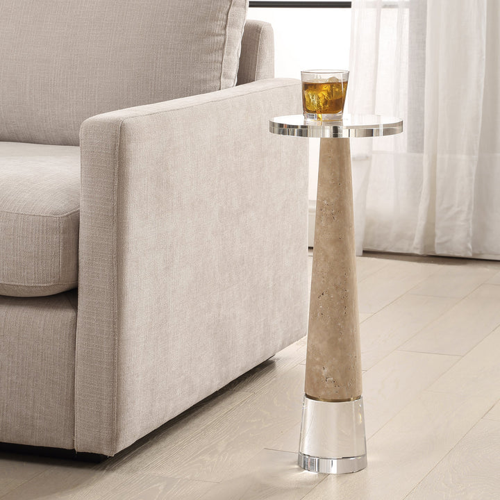Uttermost Niari Travertine Drink Table