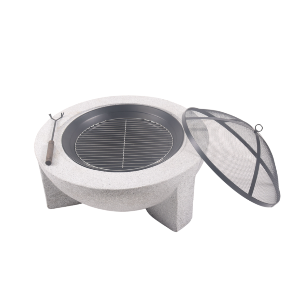 Round Firepit Light Gray - L74XW74xH43CM