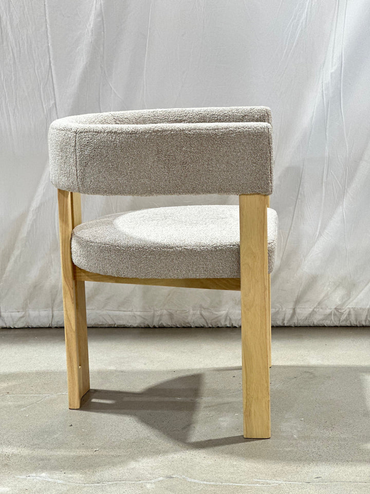 Hailey Armchair with Solid Rubberwood Leg