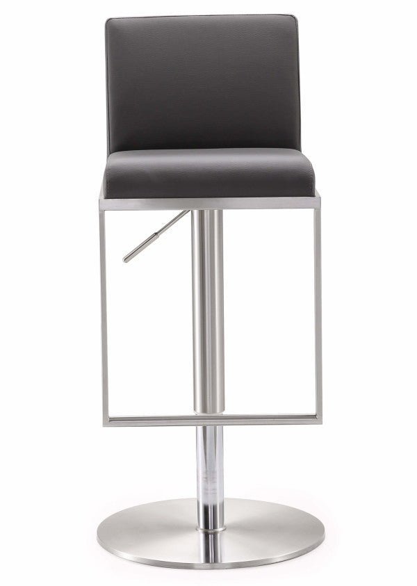 Amalfi Grey Stainless Steel Adjustable Barstool