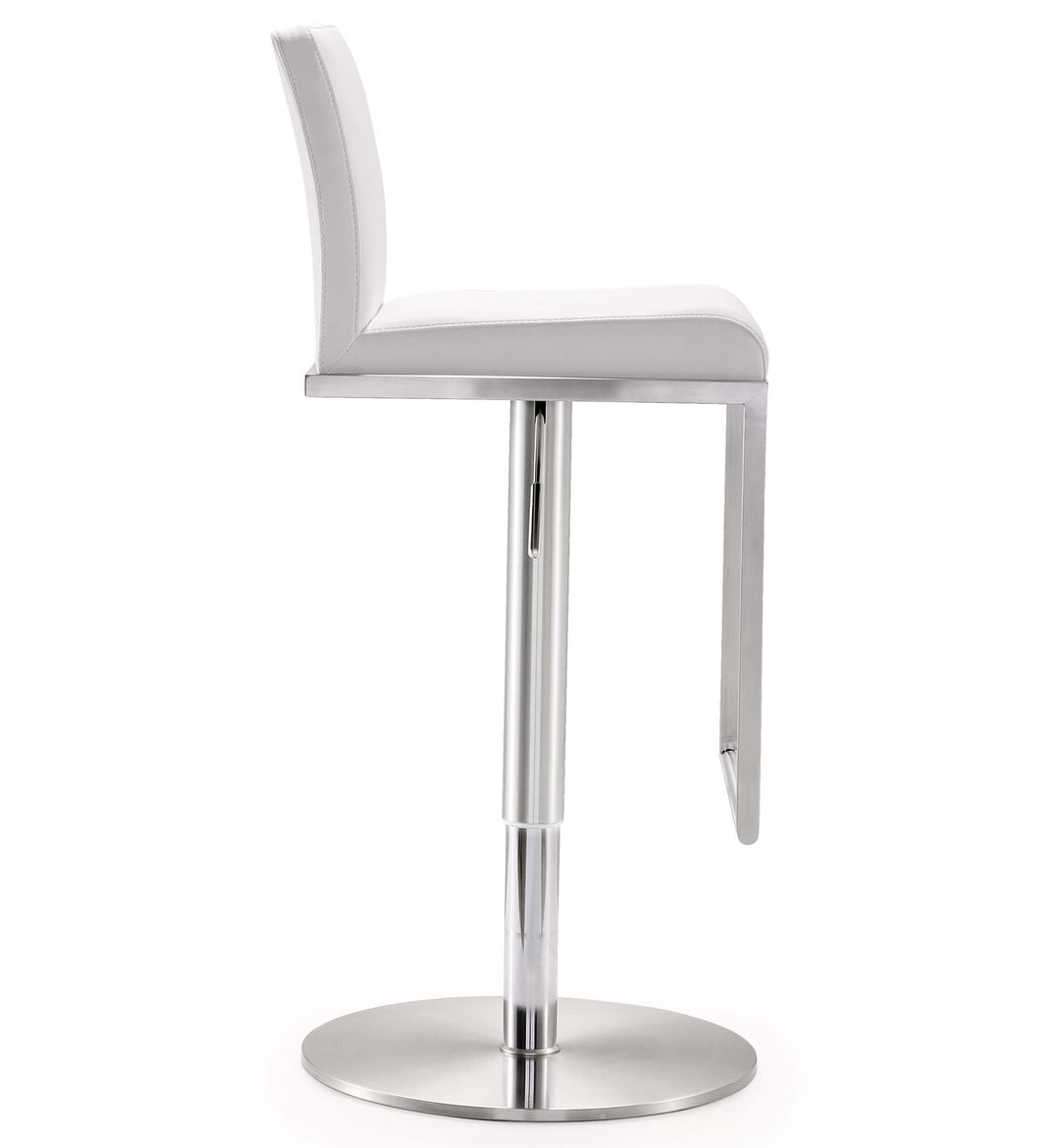 Amalfi White Steel Adjustable Barstool