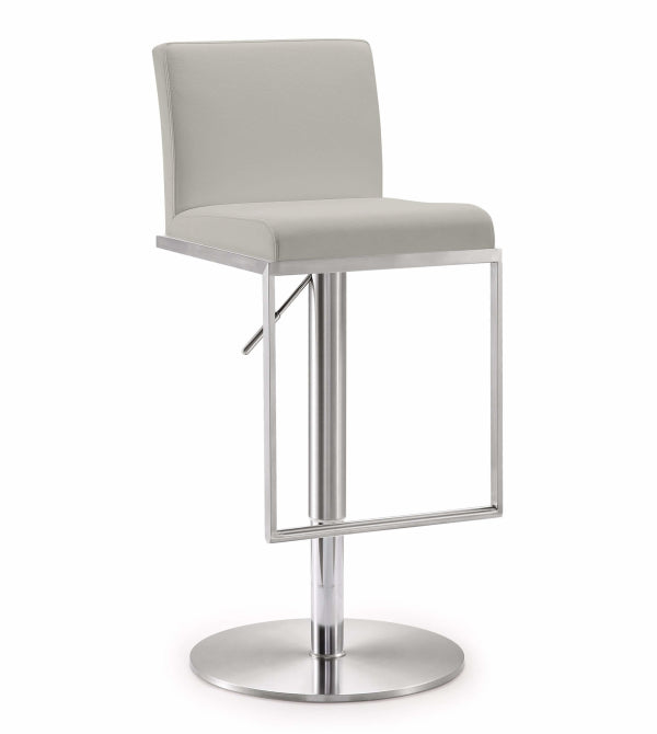 Amalfi Light Grey Stainless Steel Barstool