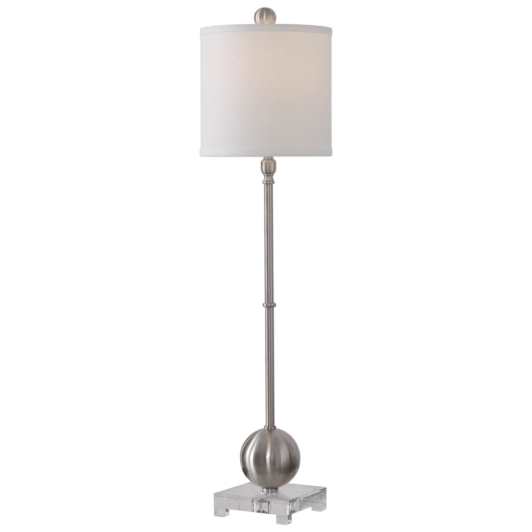 Laton Buffet Lamp, Silver