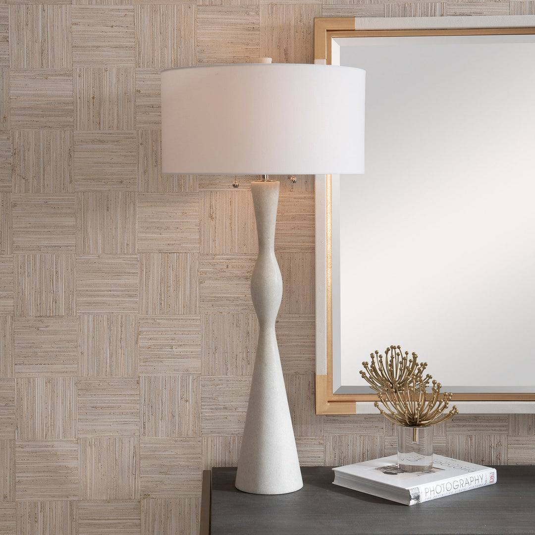 Sharma Ivory Stone Table Lamp