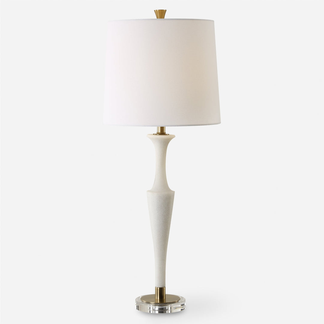 Colette White Stone Table Lamp