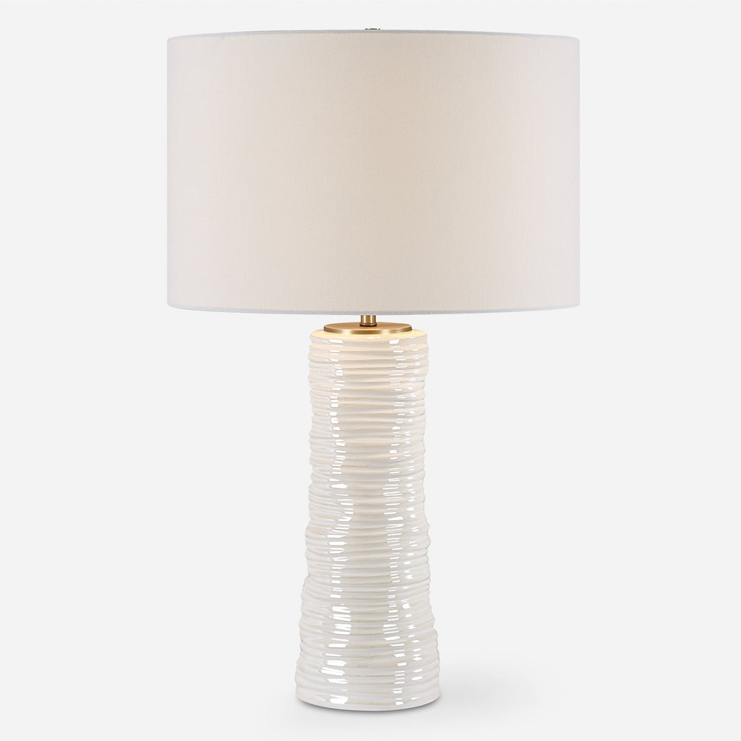 Pavlova Glossy White Table Lamp