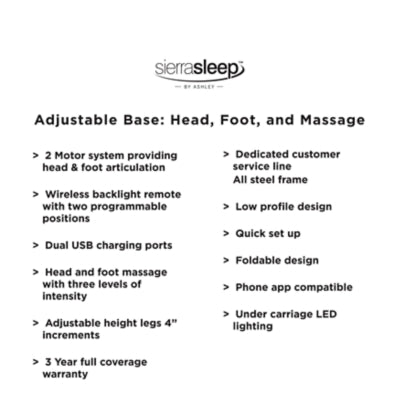 Head-Foot Model Better King Adjustable Base