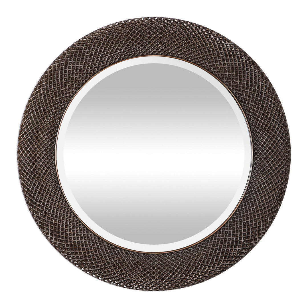 Aziza Bronze Round Mirror