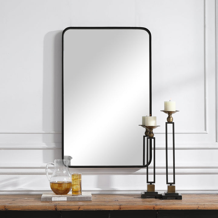 Rectangular mirror black