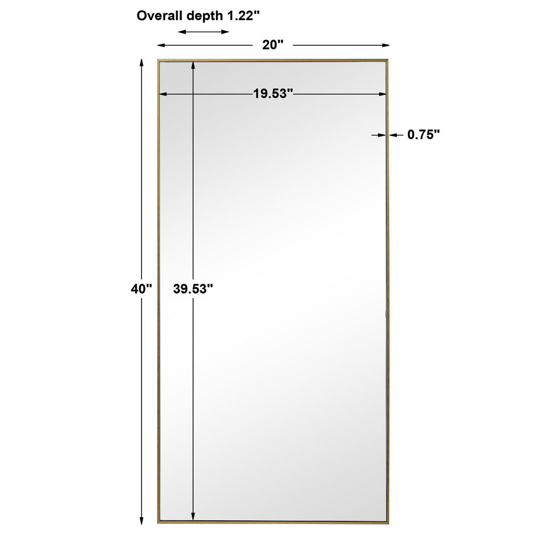 MIRROR , gold , 101 cm