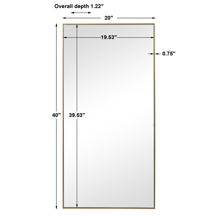 MIRROR , gold , 101 cm