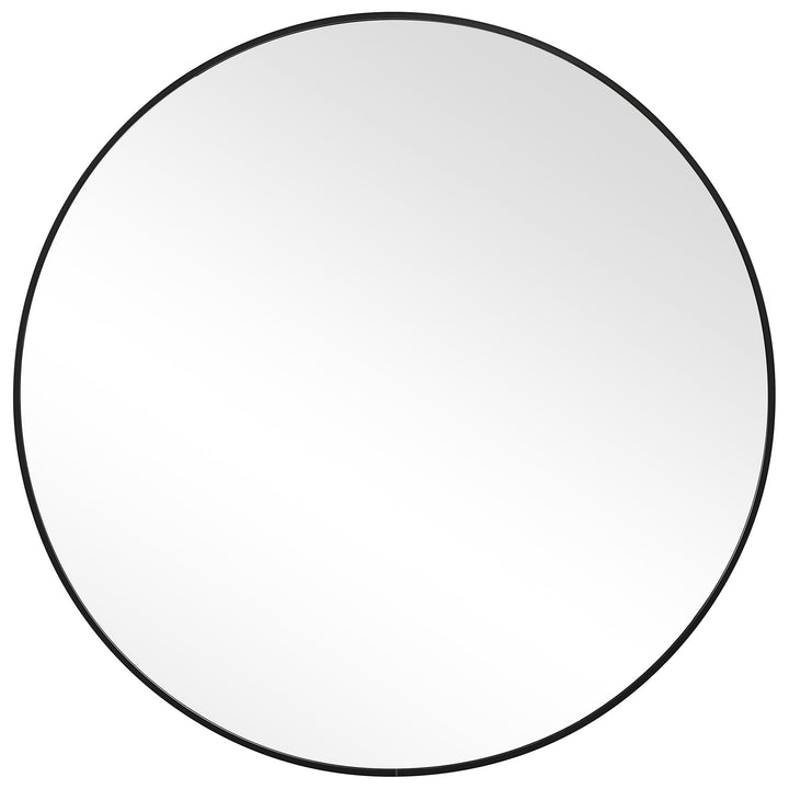 Round mirror black