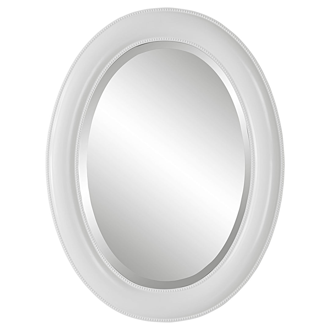 Ovel white mirror ,73cm