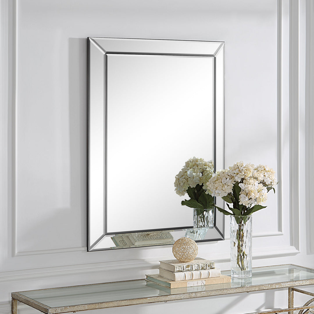 Silver square mirror