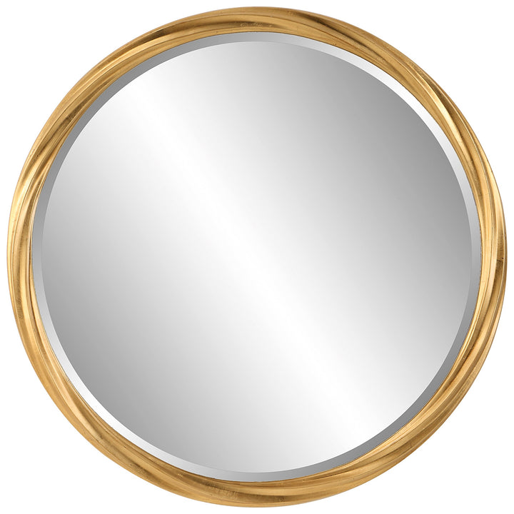 Round frame mirror - gold