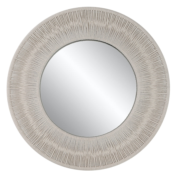 Sailor's Knot Small Round Mirror, White