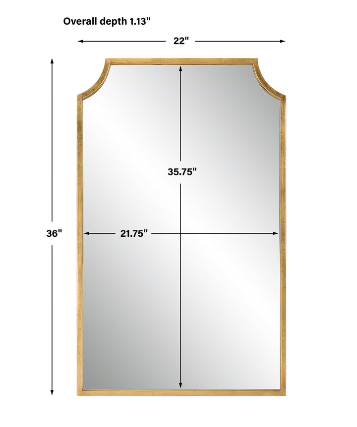 MIRROR , gold , 91 cm