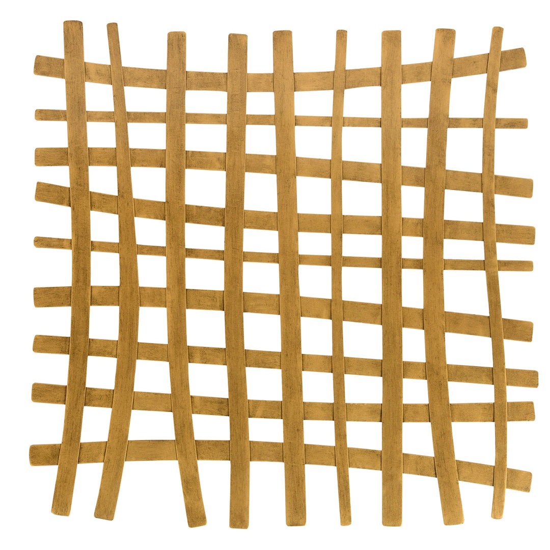 Gridlines Metal Wall Decor, Gold