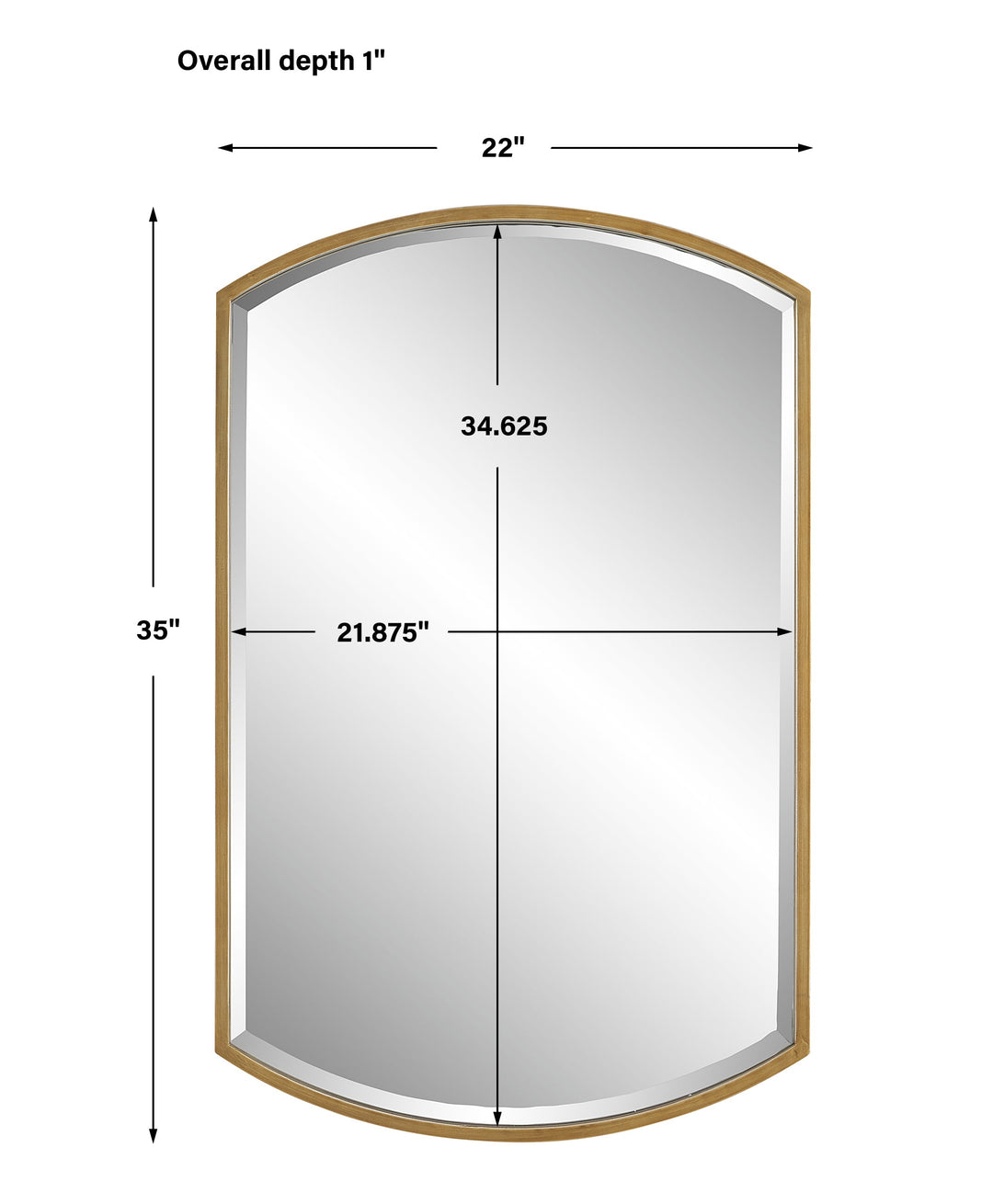 MIRROR -gold -88 cm